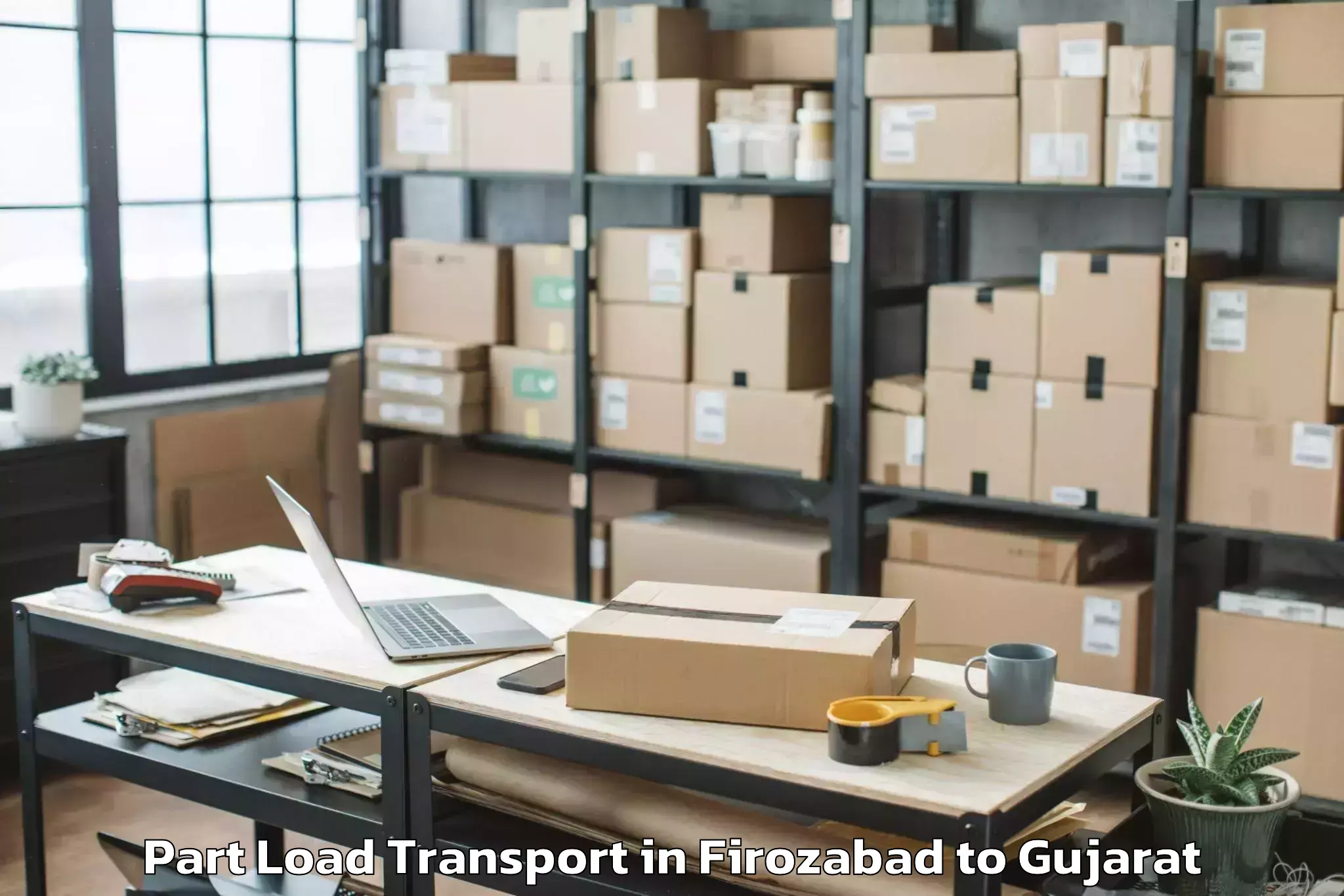 Easy Firozabad to Gidc Part Load Transport Booking